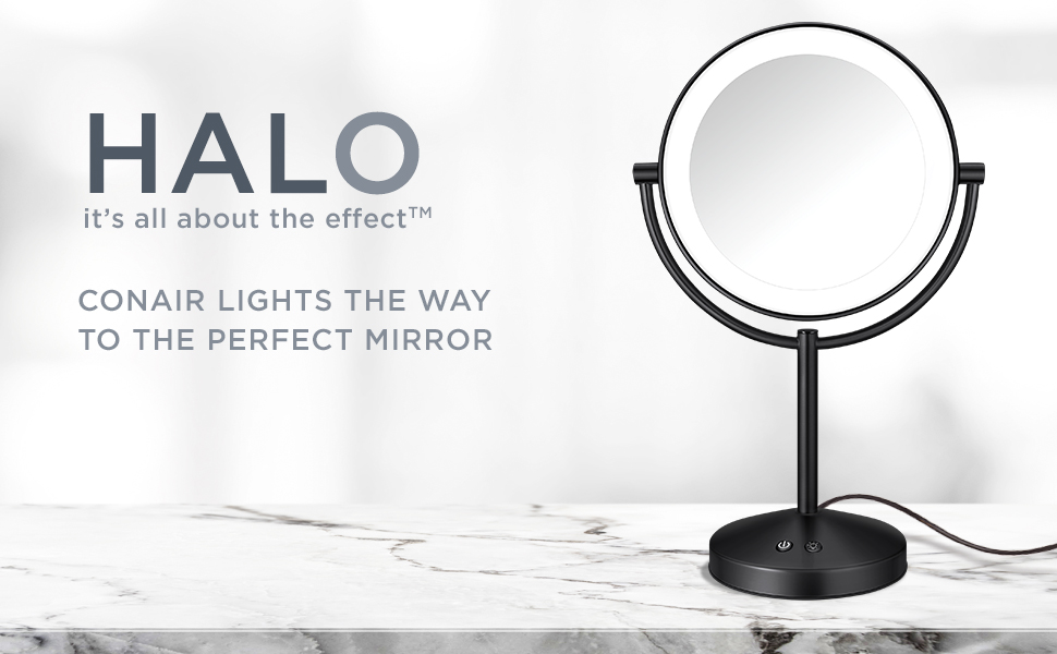 Conair Lighted Makeup Mirror, LED Vanity Mirror, 1X/10x