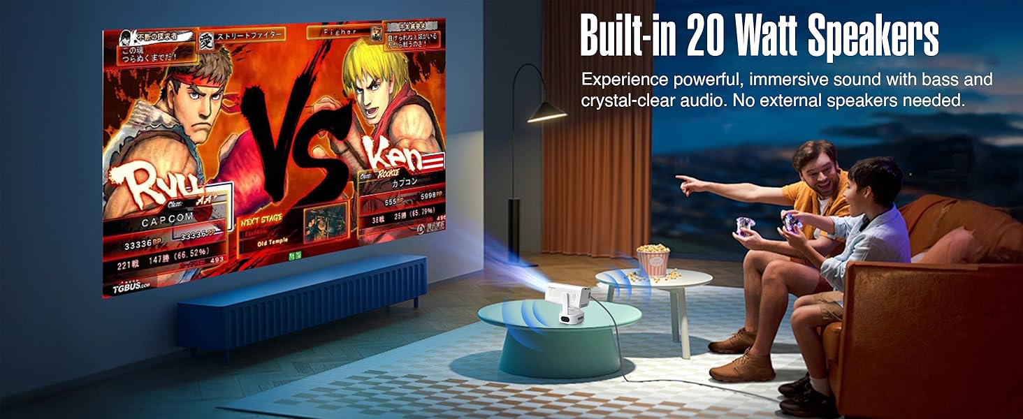HD, Full HD, 4K, Lumens, Android 13, Smart Projector, Large Screen, WiFi, Rotatable, Bluetooth