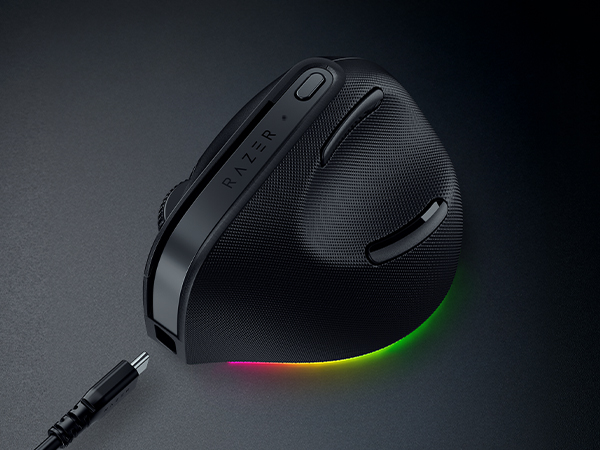Razer Pro Click V2 Vertical Wireless Mouse: 6 Button