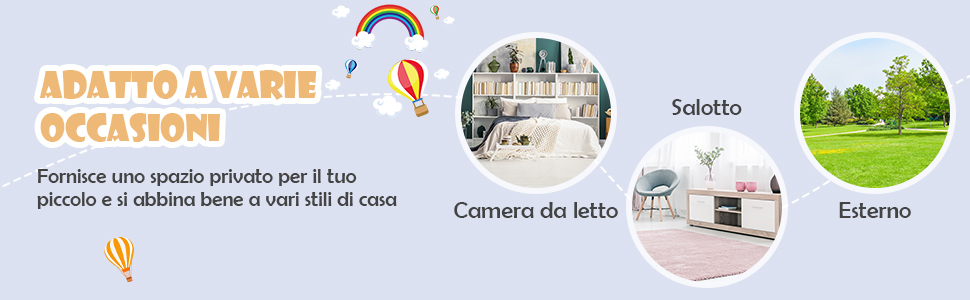 Tenda Da Gioco Per Bambini, Tenda Per Letto Con Borsa Di Trasporto, Casetta Per Bambini Portatile, Per Camera Da Letto Salone Giochi, 144 X 102 X 82 Cm (Blu) 12 1