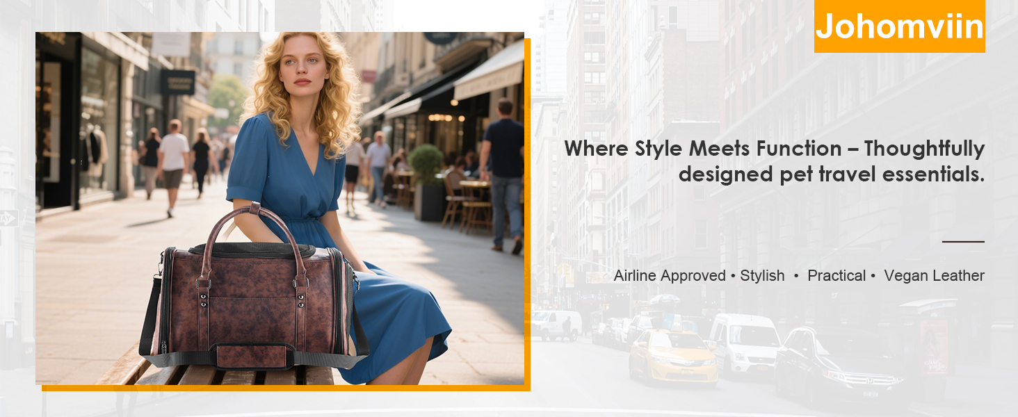 Stylish Leather Pet Carrier