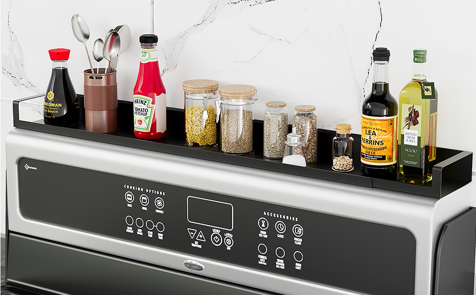 SZJHXIN Expandable Stove Top Shelf for Kitchen,