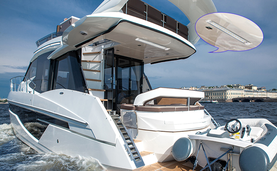 Besramtic LED Marine Boat Courtesy Lights Strip with RGBW