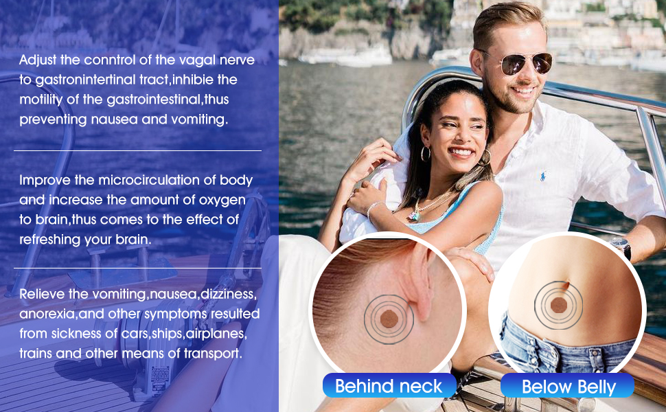 HealexVazzin 40 Counts Motion Sickness Patches, Sea Sickness Patch, for