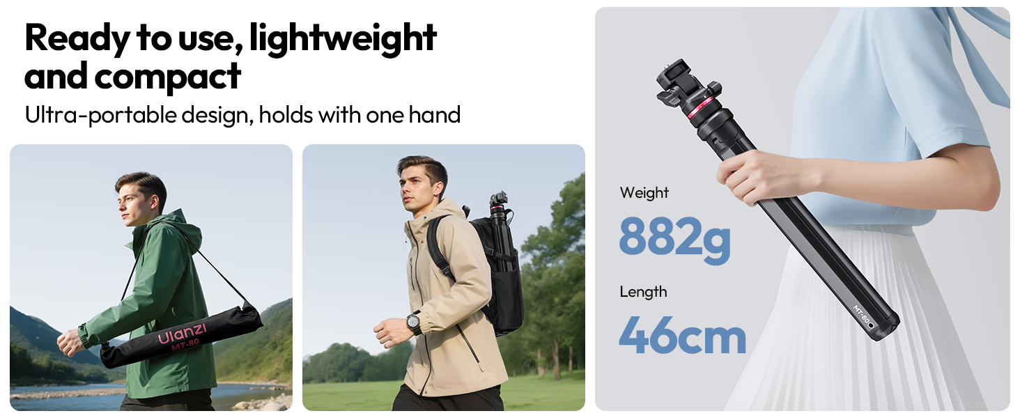 Video Light Tripod Stand for DSLR Camera, Ring Light, Video Rig