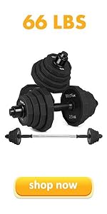 66Lbs Adjustable Dumbbell Set- Steel Material