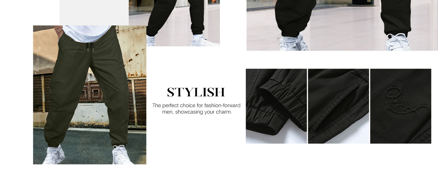 Mens Cotton Drawstring Chino Cargo Pants