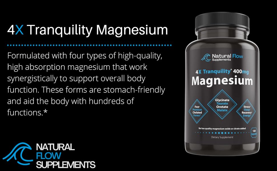 Natural Flow 4X Magnesium Complex, Magnesium Glycinate
