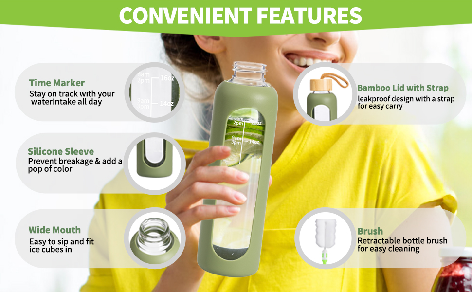 glass water bottles