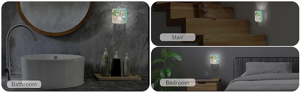 Seashell Starfish Beach Seaside Night Light Plug in LED Lamp Acrylic Glass Decor Night Lights Plug into Wall with… 1