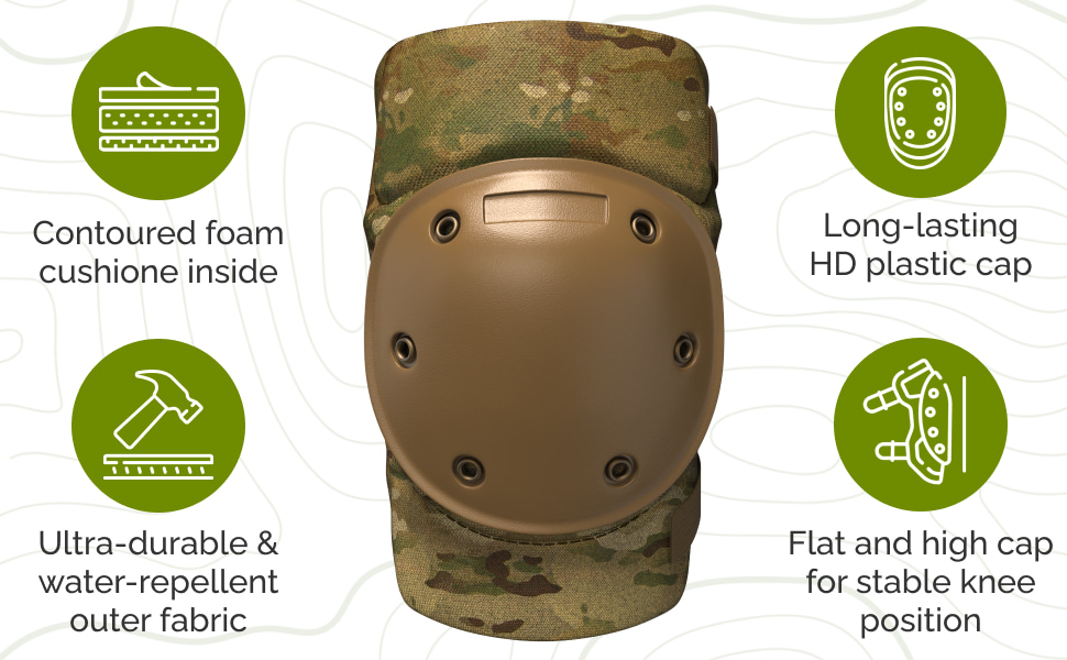 Paclord PRO Tactical Style MultiLevel Protection Knee Pads, Small Size