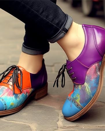 Amazon.com | CrazycatZ Women's Leather Oxford Shoes