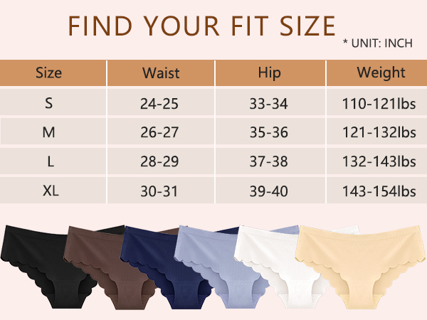 FINETOO 6 pack Seamless Underwear for Women Sexy Low Rise