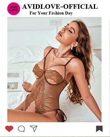 Avidlove Sexy Lingerie for Women Lace Teddy Bodysuit Deep V Cut Out Babydoll One Piece lingerie