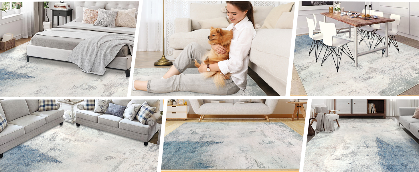 famibay Machine Washable Area Rugs 8x10 Rugs for Living