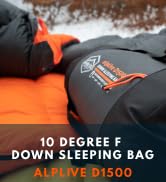 ZOOOBELIVES 10 Degree F Hydrophobic Down Sleeping Bag for Adults - Lightweight and Compact 4-Seas...