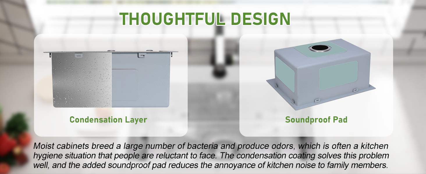 Anti condensation design keep cabinets dry, Five sided soundproof pad keep work quietly