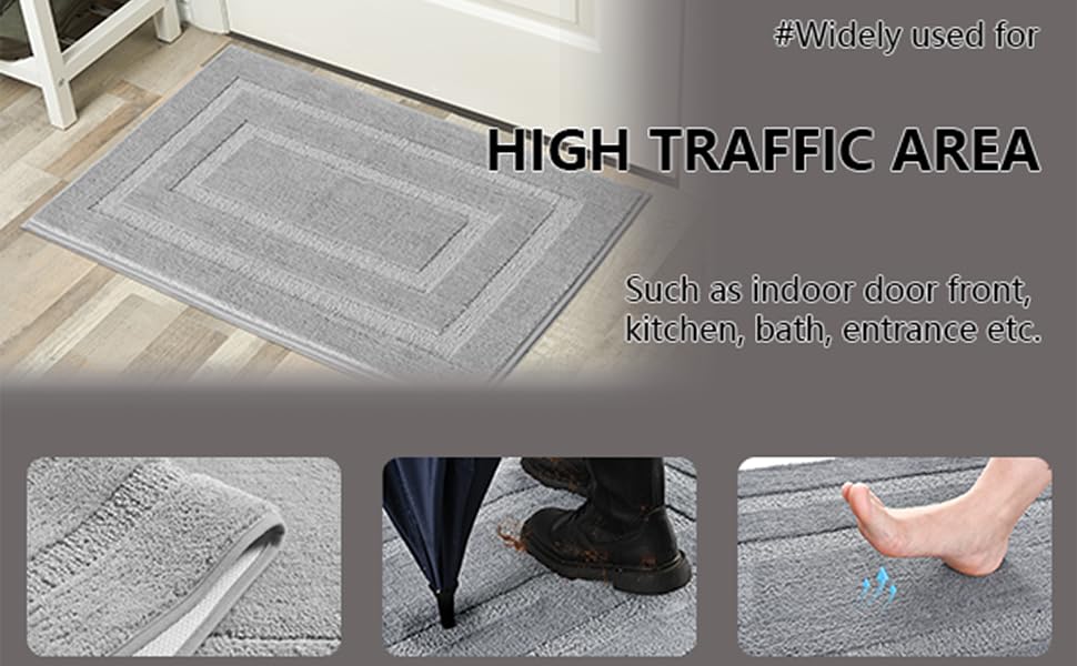 Ompaa Indoor Door Mat, Dog Rugs for Muddy Paws, Mud Mats