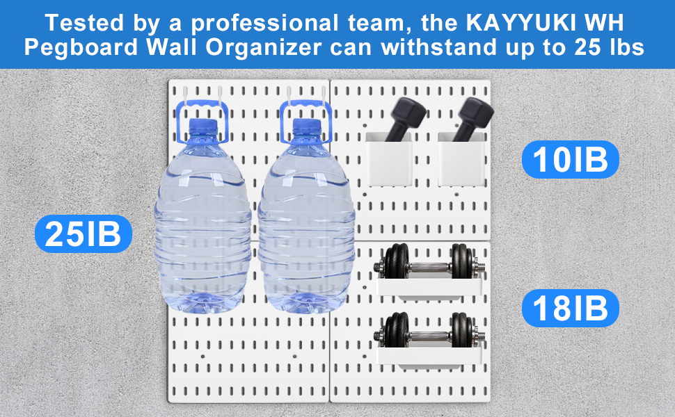 KAYYUKI WH Pegboard Combination Wall Organizer Kit,4 Pieces