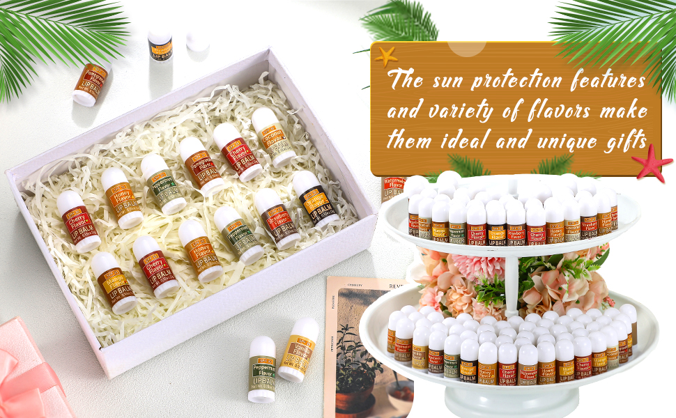 Dimsile 60 Pcs Mini Sunscreen Lip Balms Bulk SPF 30 Lip