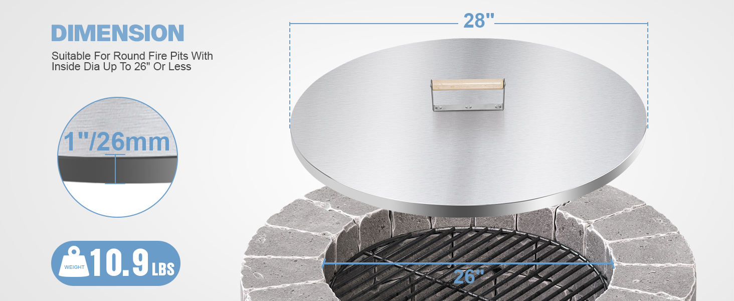 round firepit lid