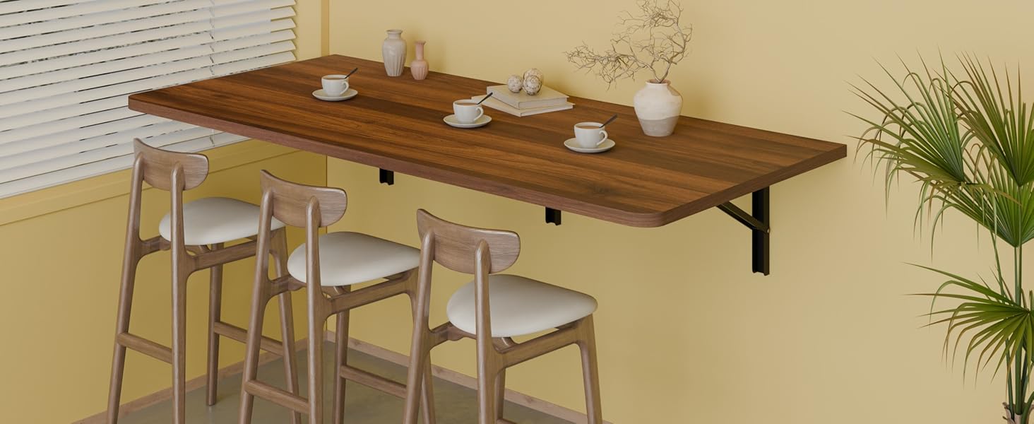 Wall-Mounted Folding Computer Table