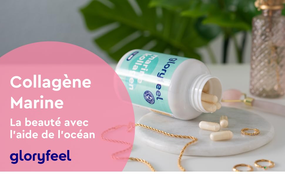 Collagène Marin Pur (Type 1) 1500mg Hautement Dosée, 120 Capsules d'Hydrolysat de Collagène, 100