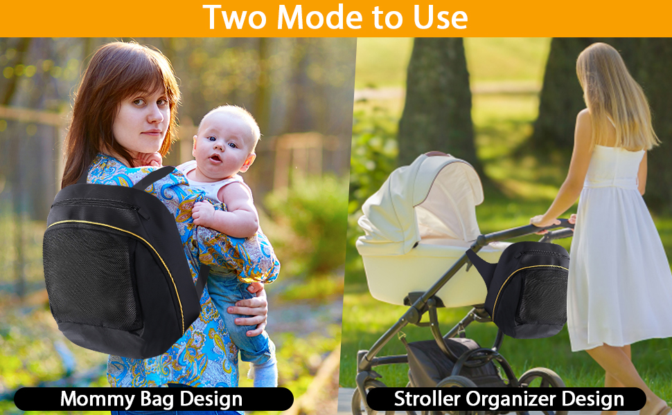 Abnaok Stroller Organizer Bag for Doona with 2PCS Double