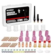 RX WELD 79PCS TIG Welding Torch Stubby Gas Lens #10#12 Pyrex Glass Cup Kit For WP-17/18/26