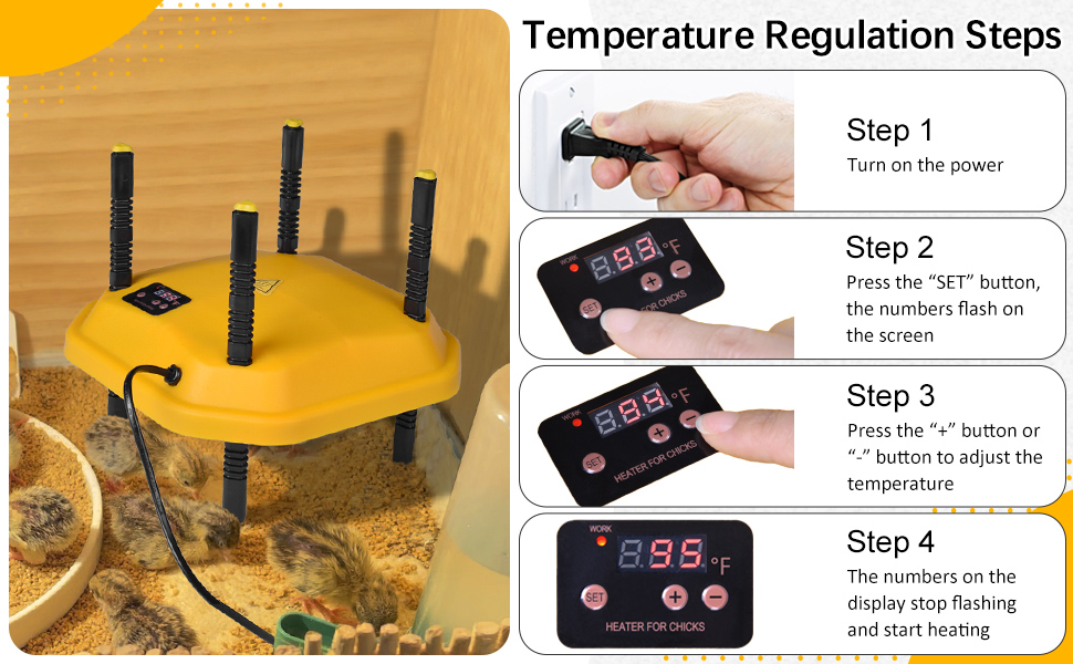 Chick Brooder Heating PlateTetuga Chicken Brooder Heater