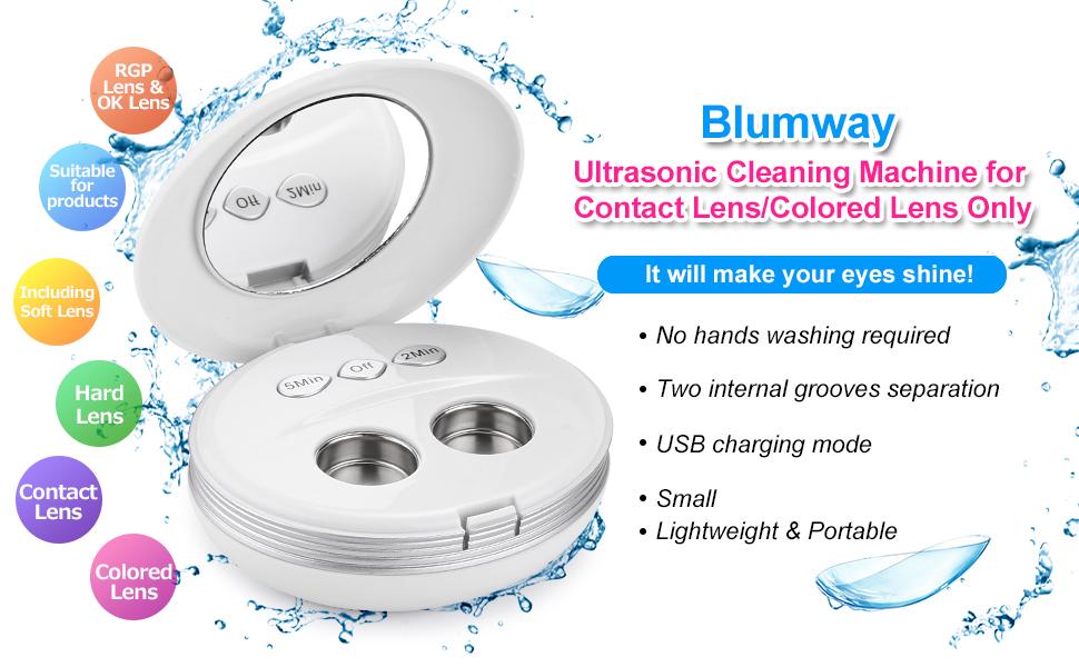 Contact Lens Cleaner, BlumWay Ultrasonic Contact Lens Cleaner with USB