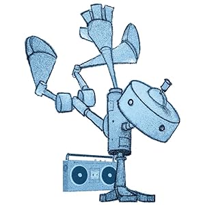 Illustration of a breakdancing robot