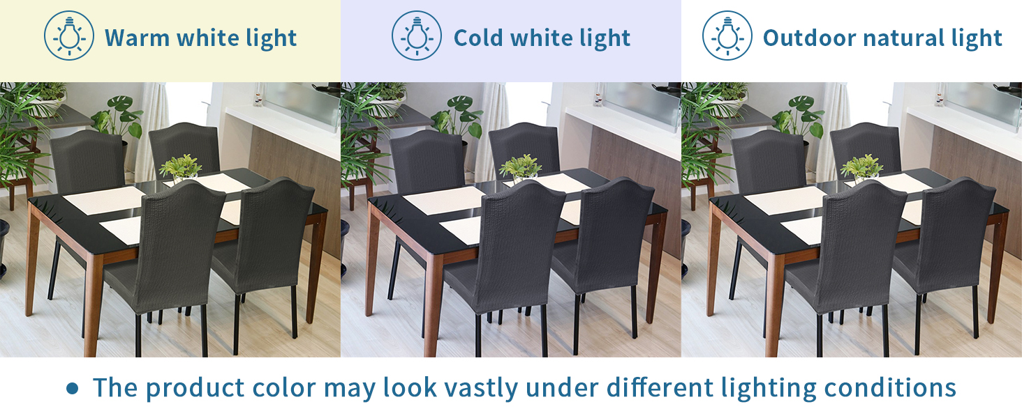 Fafua Chair Covers, Stretch Dining Room Chair Covers Set of