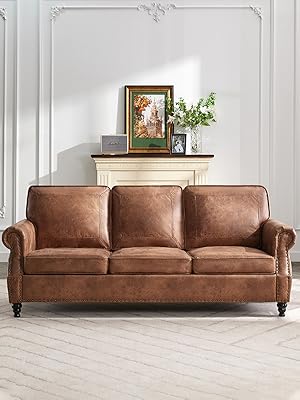 Trational Leather Couch