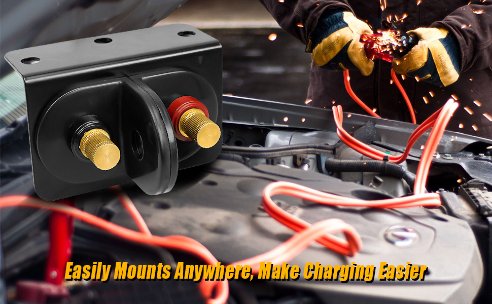 Waterproof Remote Battery Terminals, Battery Jump Post Kit