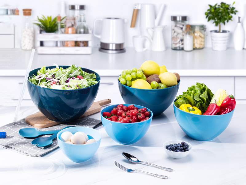 Luxear Große Rührschüssel 0,2-6,5 L Salatschüssel Set mit Deckel, 6 ...