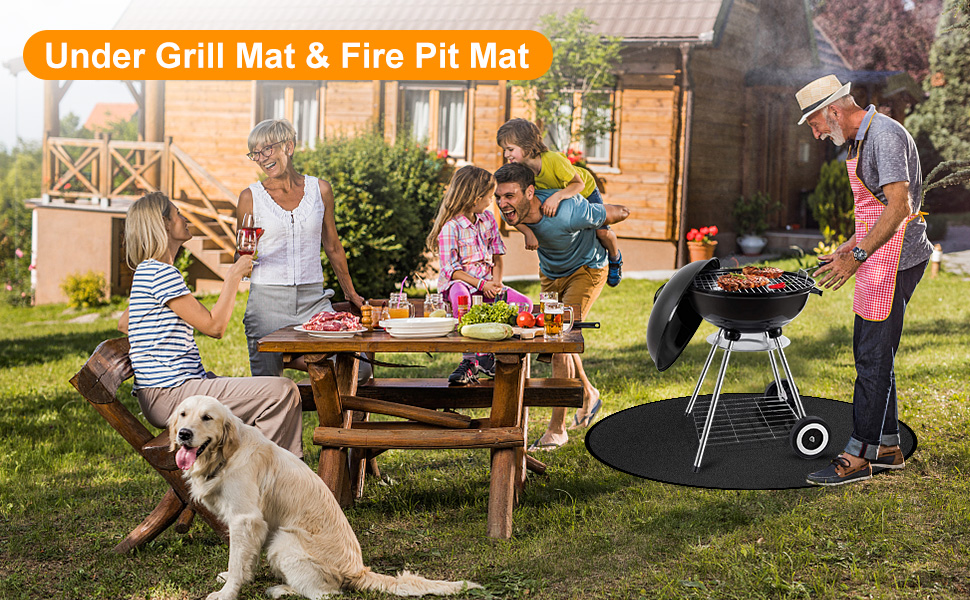 EEEKit Fireproof Fireplace Mat, Hearth Rugs for Fireplaces, 36 Inch