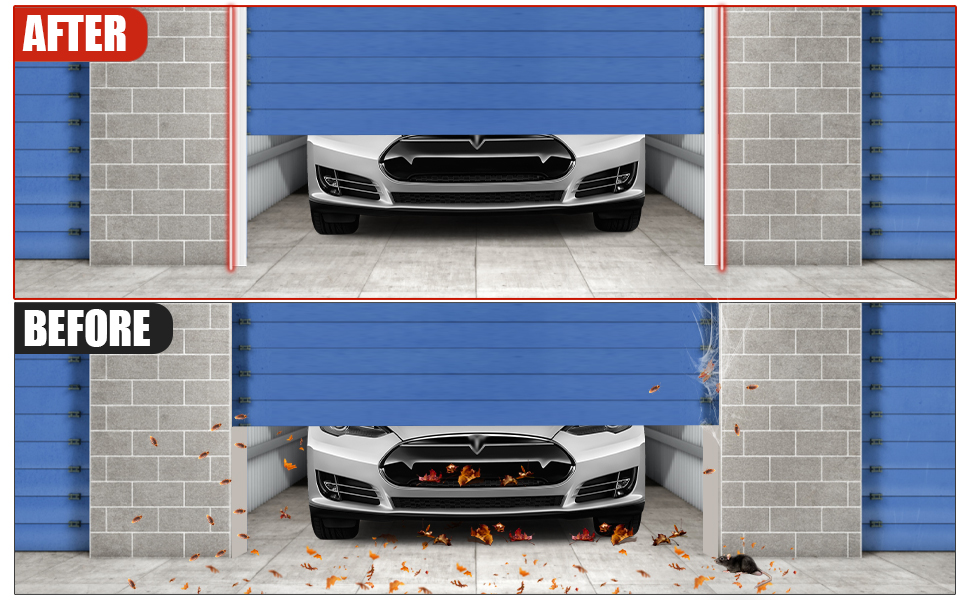 36FT Universal Garage Door Seal White Weatherproof Stripping Garage