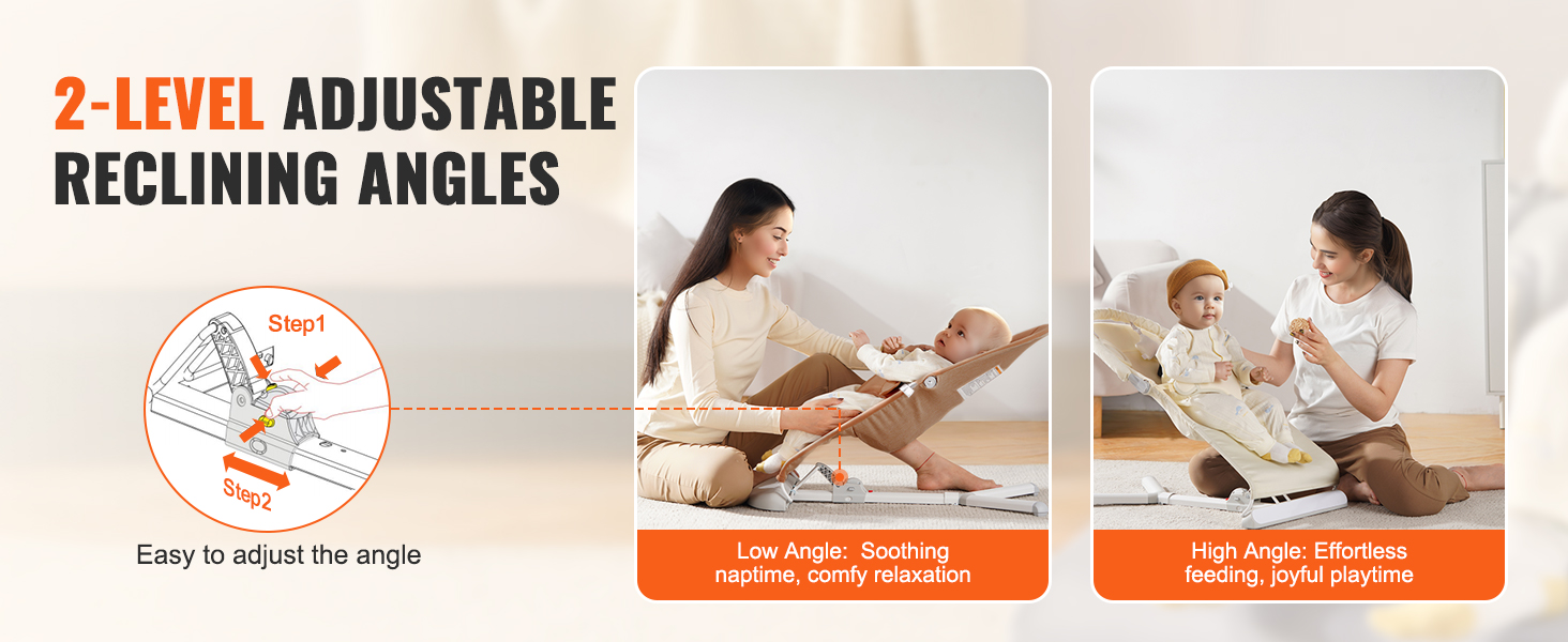 VEVOR Baby Bouncer, Folding Bouncer Seat for Babies 09