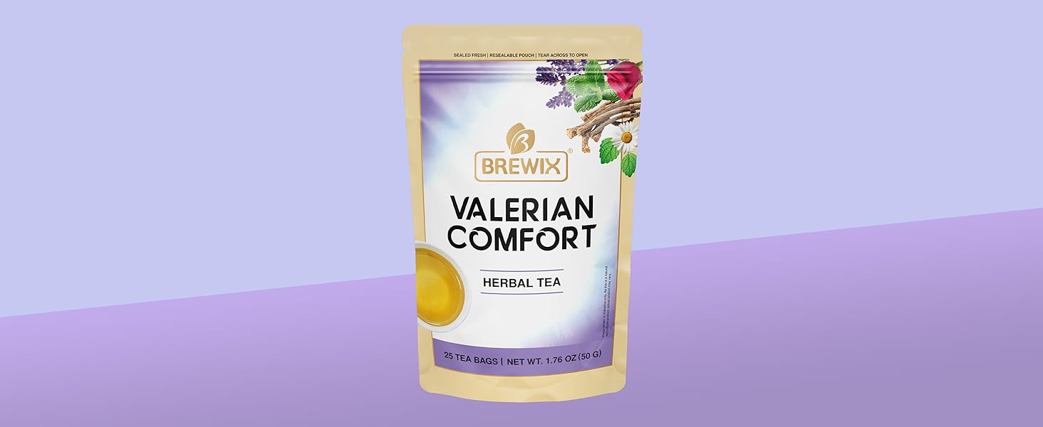 Valerian Comfort 25 Pyramid Tea bags - Resealable Pouch