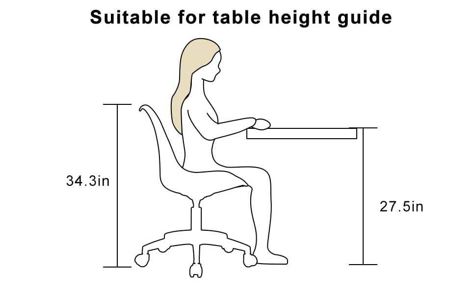 JARKUZ Modern Home Office Desk Chairs, Adjustable 360