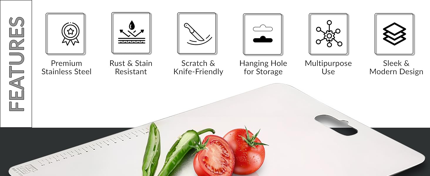 chopping board stainless steel