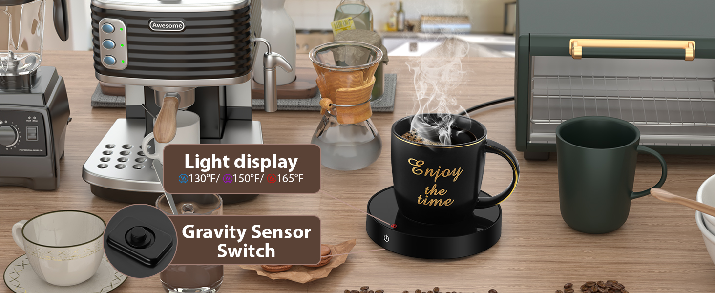 Suewow Coffee Mug Warmer and Smart Cup Warmer,Mug Warmer for Desk