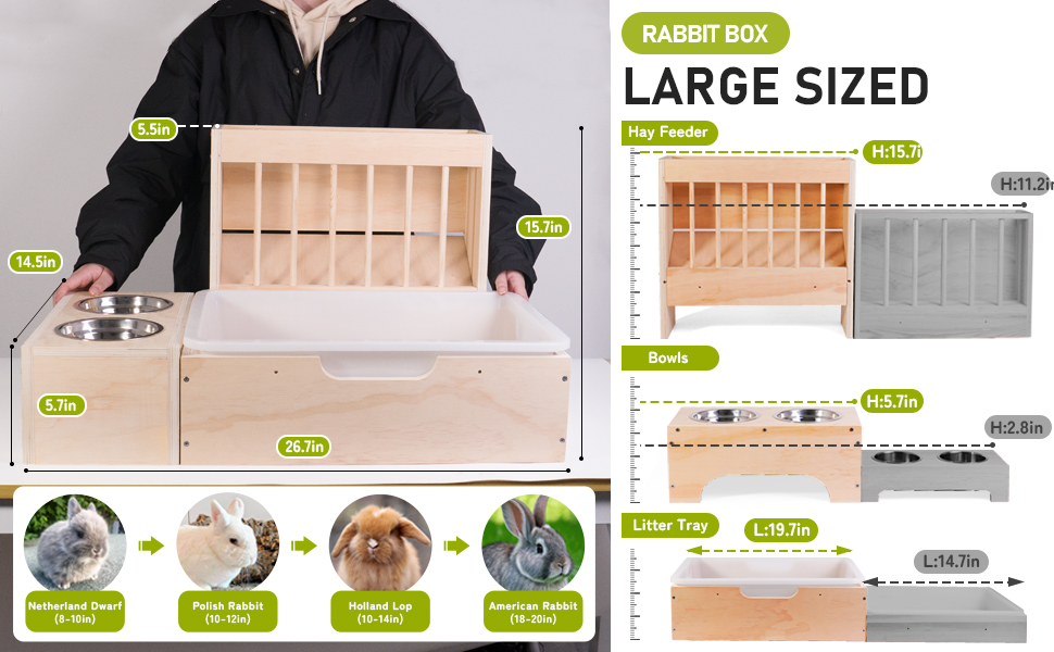 Extra Large Rabbit Hay Feeder A1