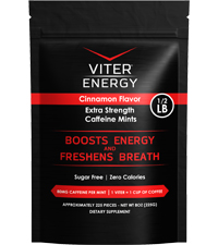 Viter Energy Caffeinated Mints Caffeine B Vitamins Chewing Nootropic Chews Focus Boost Vegan Pills