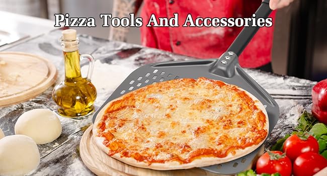 Non stick pizza peel, perforated pizza peel Turning and slicing pizzas from the oven easily