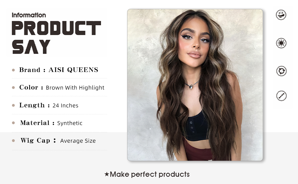 brown with highlight wig