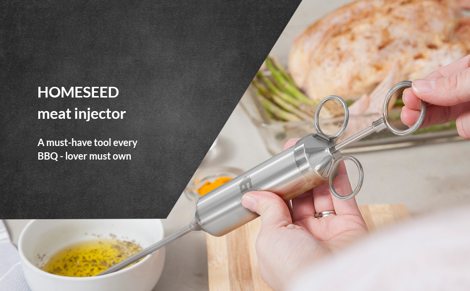 HOMESEED Meat Injector Marinade injector for smoking and