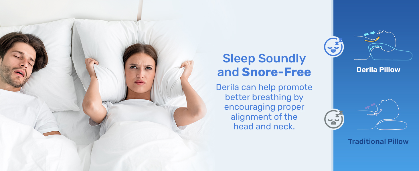 Derila Memory Foam Pillow is The Perfect Bed Pillows for Side, Back