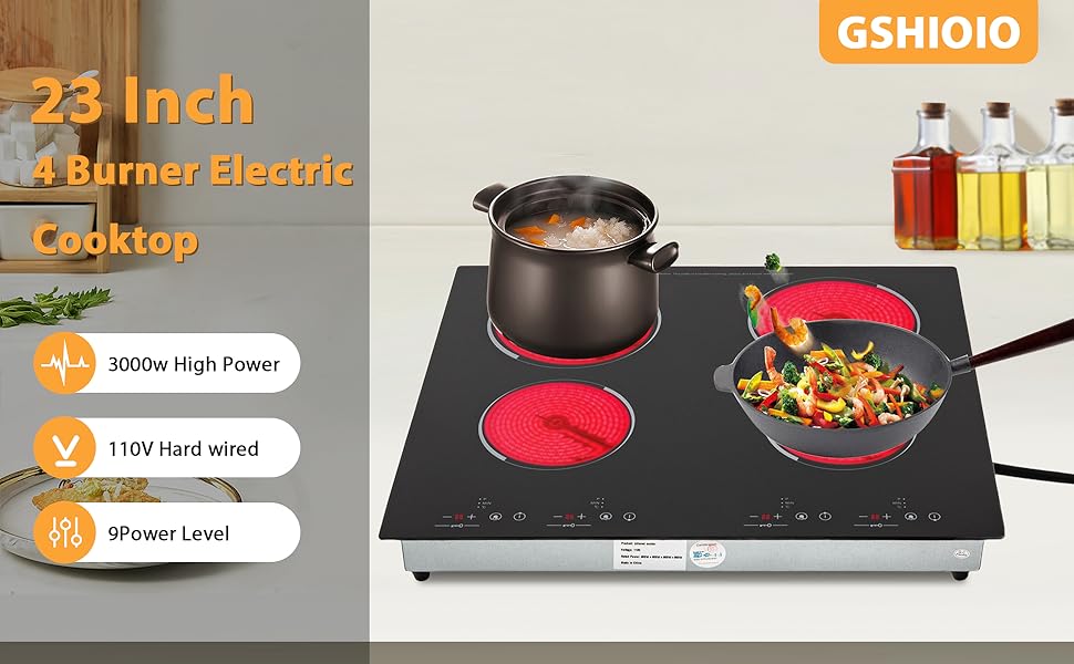4 Burner Electric Cooktop